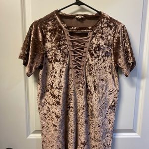 Crushed velvet women’s top
